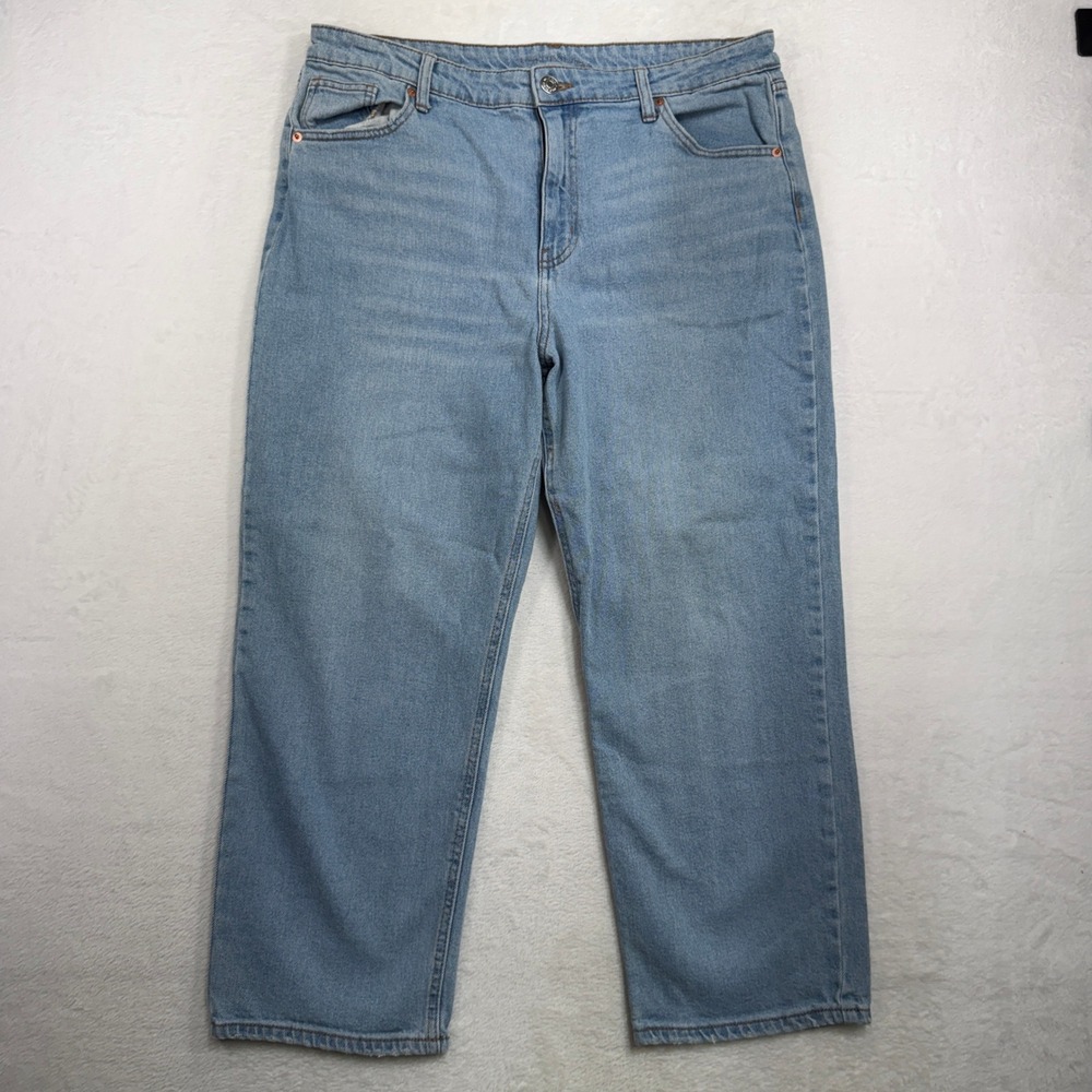 Wild Fable 16 Jeans High Rise Straight Ankle Stretch Light Blue Denim Boho Basic - Picture 2 of 16